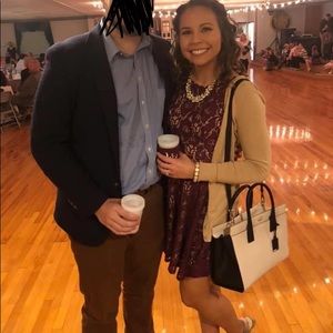 Maroon lace cocktail dress